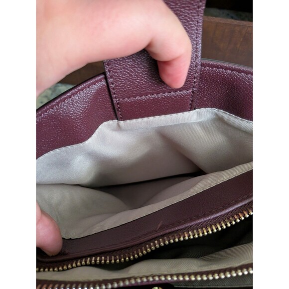Nine West Tansy Jet Set Satchel Shoulder Purse Crossbody Bag Merlot Maroon - Picture 14 of 16